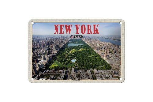 Blechschild Reise 18x12cm New York USA Central Park Deko Schild