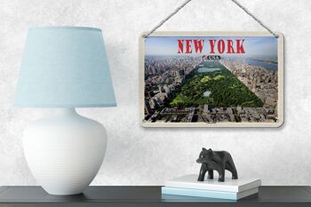 Panneau décoratif de voyage en étain, 18x12cm, New York, USA, Central Park 4