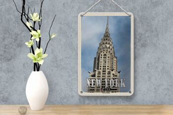 Panneau de voyage en étain, 12x18cm, gratte-ciel du bâtiment Chrysler de New York 4