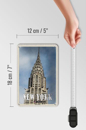 Panneau de voyage en étain, 12x18cm, gratte-ciel du bâtiment Chrysler de New York 5