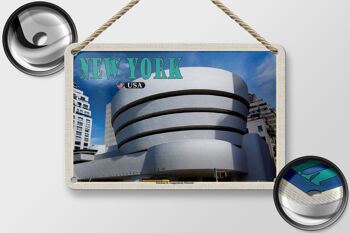 Panneau de voyage en étain, 18x12cm, New York, USA, musée Solomon R. Guggenheim 2