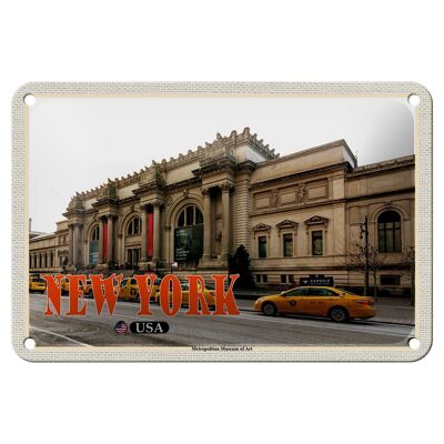 Blechschild Reise 18x12cm New York USA Metropolitan Museum of Art