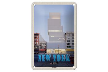 Panneau de voyage en étain 12x18cm, panneau décoratif du nouveau musée de New York USA 1