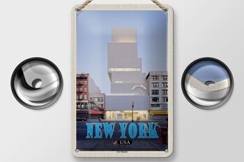 Panneau de voyage en étain 12x18cm, panneau décoratif du nouveau musée de New York USA 2
