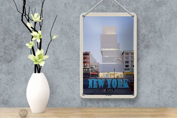 Panneau de voyage en étain 12x18cm, panneau décoratif du nouveau musée de New York USA 4