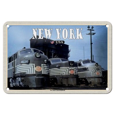 Blechschild Reise 18x12cm New York New York Central Railroad Züge