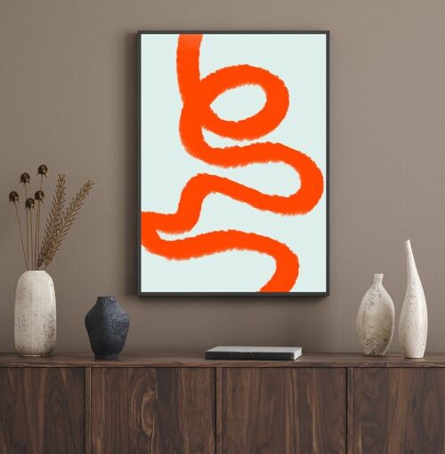 Affiche poster - orange fall blue