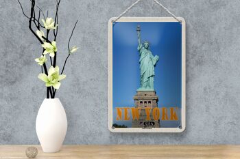 Signe en étain voyage 12x18cm, Statue de la liberté de New York, Statue de la liberté 4