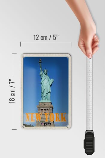 Signe en étain voyage 12x18cm, Statue de la liberté de New York, Statue de la liberté 5