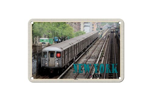 Blechschild Reise 18x12cm New York USA Subway U-Bahn tin Deko Schild
