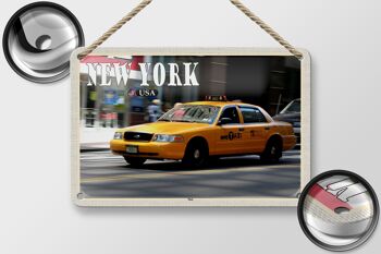 Panneau de voyage en étain, 18x12cm, New York, USA, Taxi Street, cadeau 2