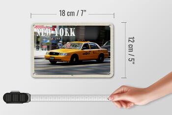 Panneau de voyage en étain, 18x12cm, New York, USA, Taxi Street, cadeau 5