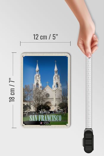 Panneau de voyage en étain, 12x18cm, église des saints pierre et Paul de San Francisco 5