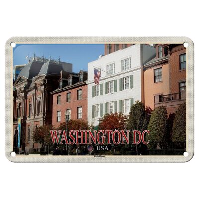 Cartel de chapa de viaje, 18x12cm, Washington DC, EE. UU., Blair House Guesthouse