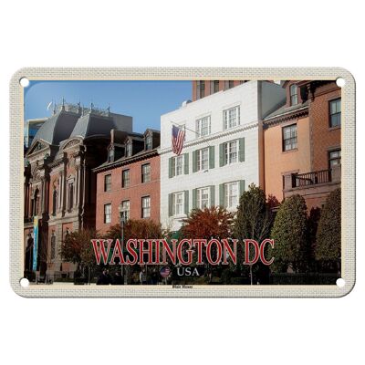 Targa in metallo da viaggio 18x12 cm Washington DC USA Blair House Guesthouse