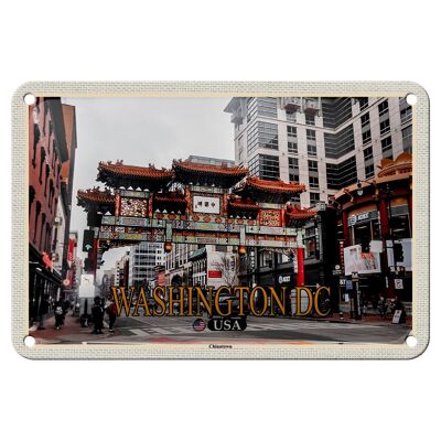 Blechschild Reise 18x12cm Washington DC USA Chinatown Deko Schild