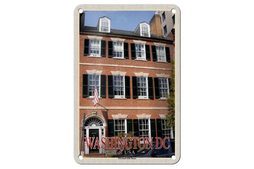 Blechschild Reise 12x18cm Washington DC USA Cleveland Abbe House