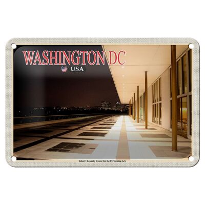Targa in metallo da viaggio 18x12 cm Washington USA JFK Center Performing Arts