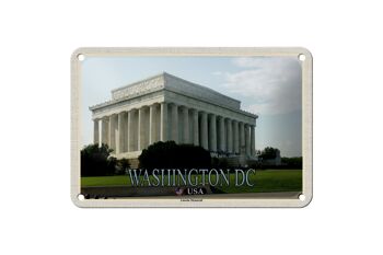 Panneau de voyage en étain 18x12cm, décoration commémorative de Washington DC USA Lincoln 1