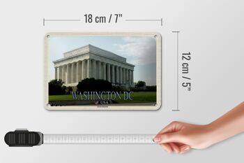 Panneau de voyage en étain 18x12cm, décoration commémorative de Washington DC USA Lincoln 5