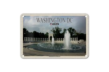 Panneau de voyage en étain, 18x12cm, Washington DC, USA, mémorial National du monde 1