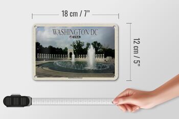 Panneau de voyage en étain, 18x12cm, Washington DC, USA, mémorial National du monde 5