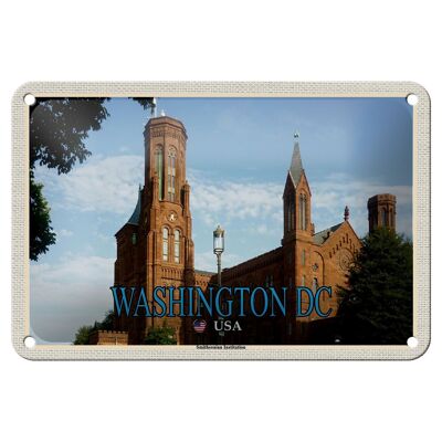 Targa in metallo da viaggio 18x12 cm Washington DC USA Smithsonian Institution