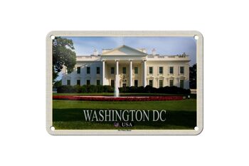 Panneau de voyage en étain, 18x12cm, Washington DC, USA, président de la maison blanche 1