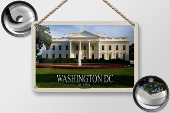 Panneau de voyage en étain, 18x12cm, Washington DC, USA, président de la maison blanche 2
