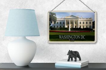 Panneau de voyage en étain, 18x12cm, Washington DC, USA, président de la maison blanche 4