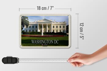 Panneau de voyage en étain, 18x12cm, Washington DC, USA, président de la maison blanche 5