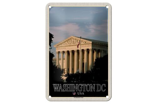 Blechschild Reise 12x18cm Washington DC USA US Supreme Court Deko