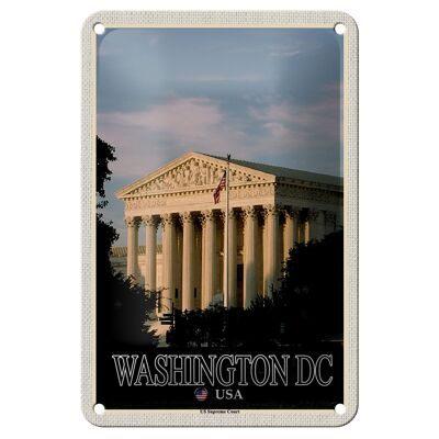Blechschild Reise 12x18cm Washington DC USA US Supreme Court Deko