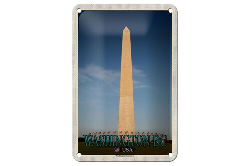 Blechschild Reise 12x18cm Washington DC USA Washington Monument