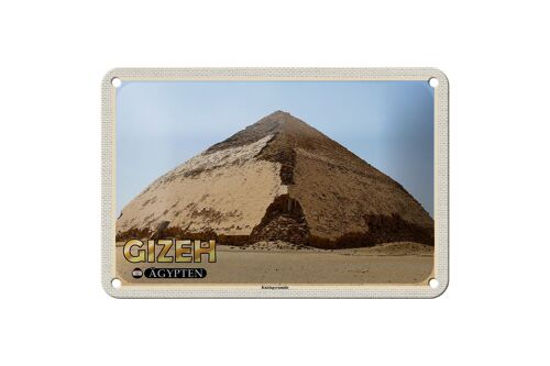 Blechschild Reise 18x12cm Gizeh Ägypten Knickpyramide Deko Schild