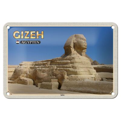 Targa in metallo da viaggio 18x12 cm Giza Egitto Sfinge regalo segno decorativo