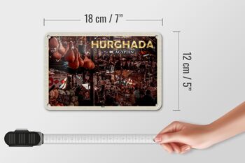 Panneau de voyage en étain, 18x12cm, Hurghada, egypte, bazar, cadeau 5