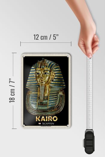 Signe en étain de voyage 12x18cm, masque de mort de Toutankhamon, egypte, caire 5