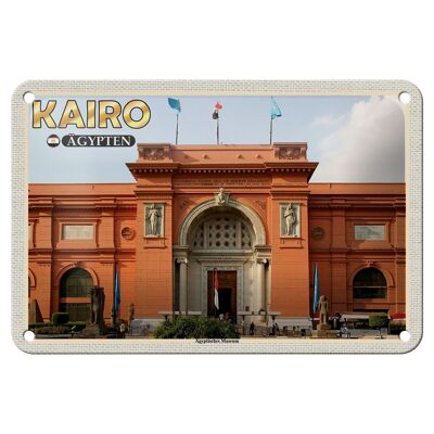 Cartel de chapa de viaje, 18x12cm, El Cairo, Egipto, Museo Egipcio