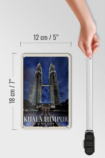 Panneau de voyage en étain, 12x18cm, Kuala Lumpur, malaisie, Petronas 5