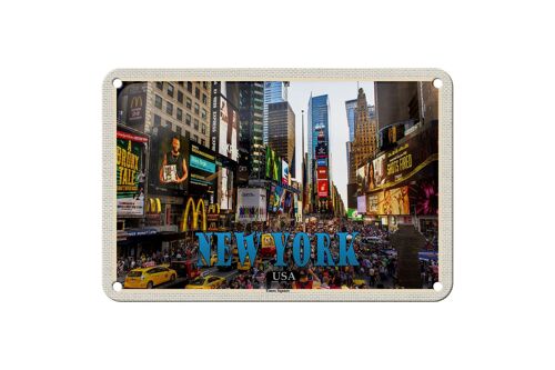 Blechschild Reise 18x12cm New York USA Times Square Zentrum Schild
