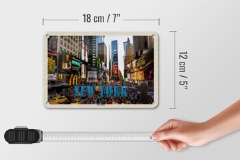 Panneau de voyage en étain 18x12cm, panneau central de New York USA Times Square 5