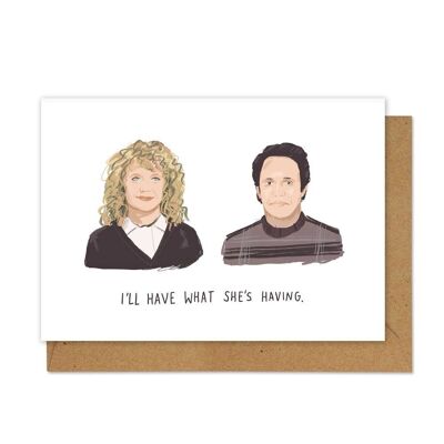 When Harry Met Sally Inspired A6 Card