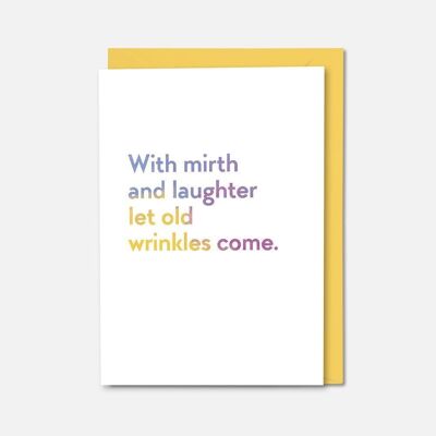 Mirth and laugher Shakespeare quote colourful card