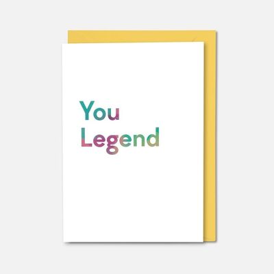 Tu leyenda tarjeta colorida