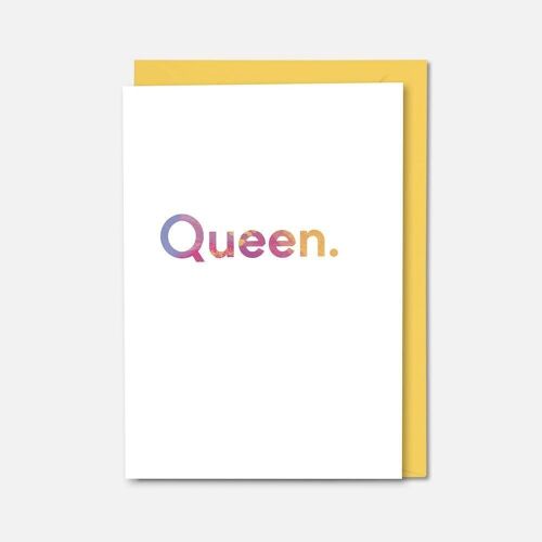 Queen colourful card