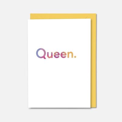 Carte colorée de la reine
