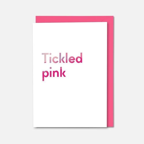 Tickled Pink colourful card