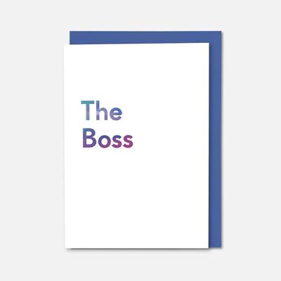 The Boss colourful card