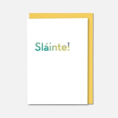 Slainte! colourful card